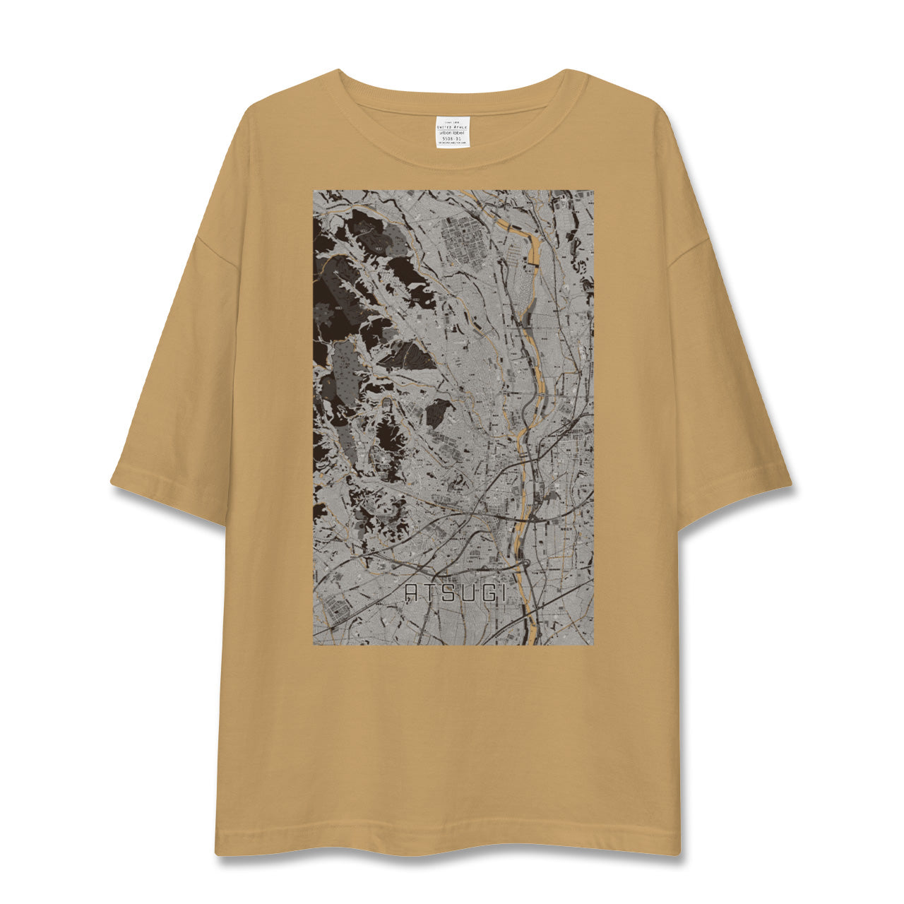 【厚木(神奈川県)】地図柄ビッグシルエットTシャツ