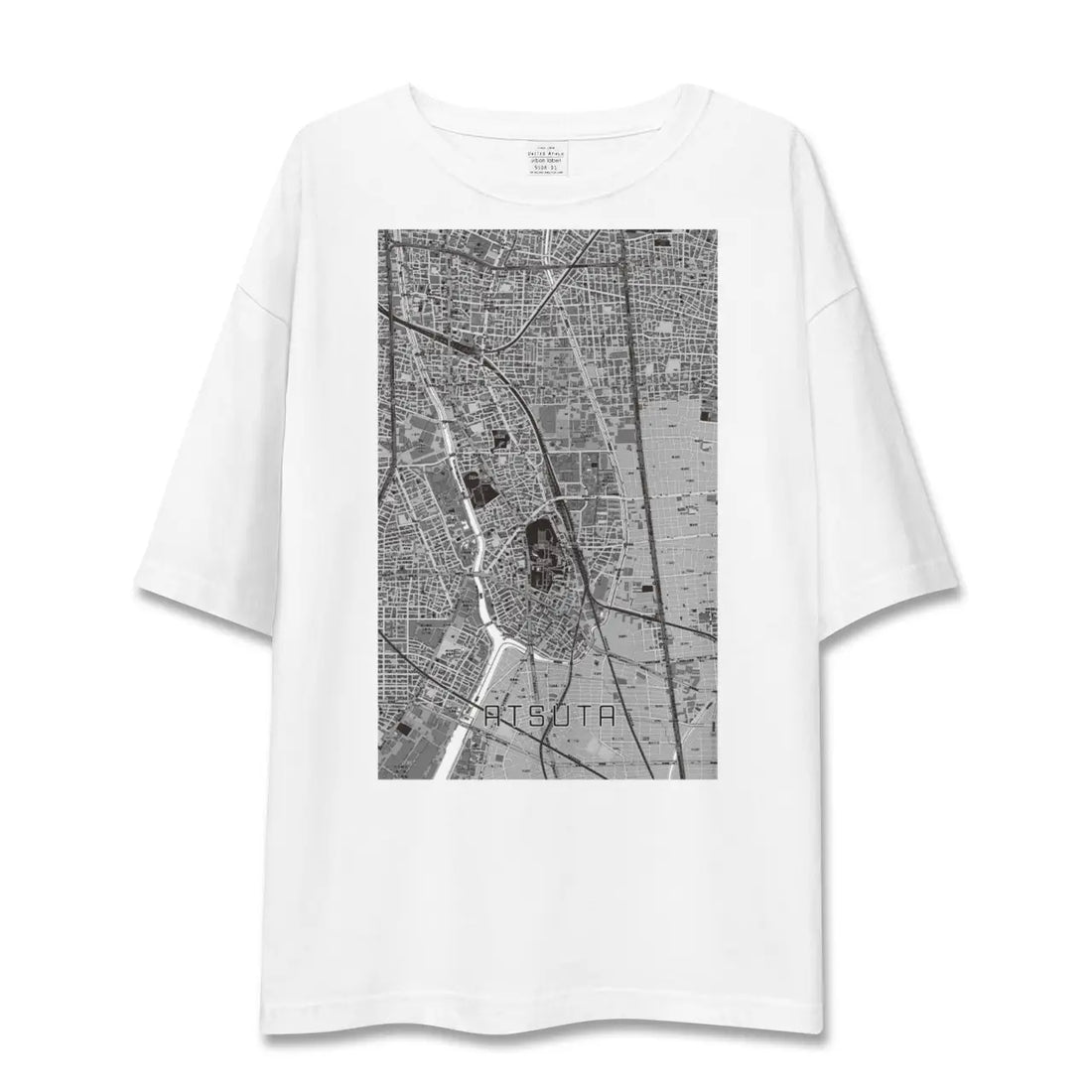 【熱田(愛知県)】地図柄ビッグシルエットTシャツ