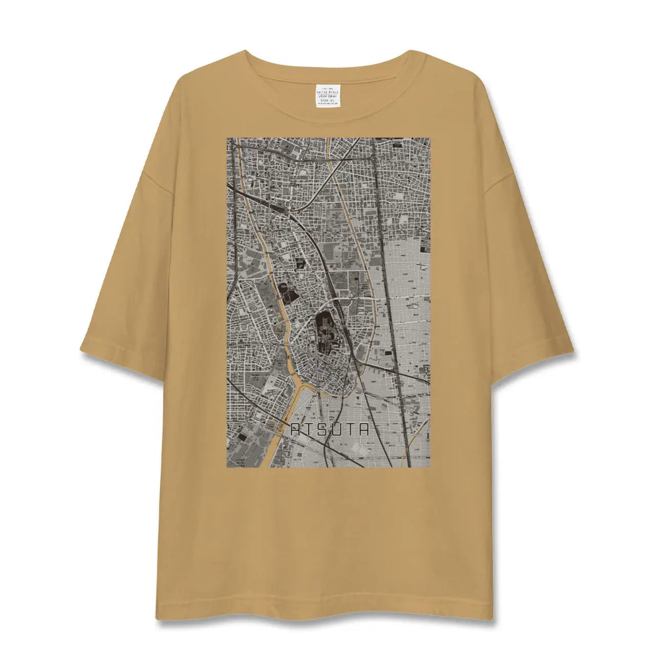 【熱田(愛知県)】地図柄ビッグシルエットTシャツ