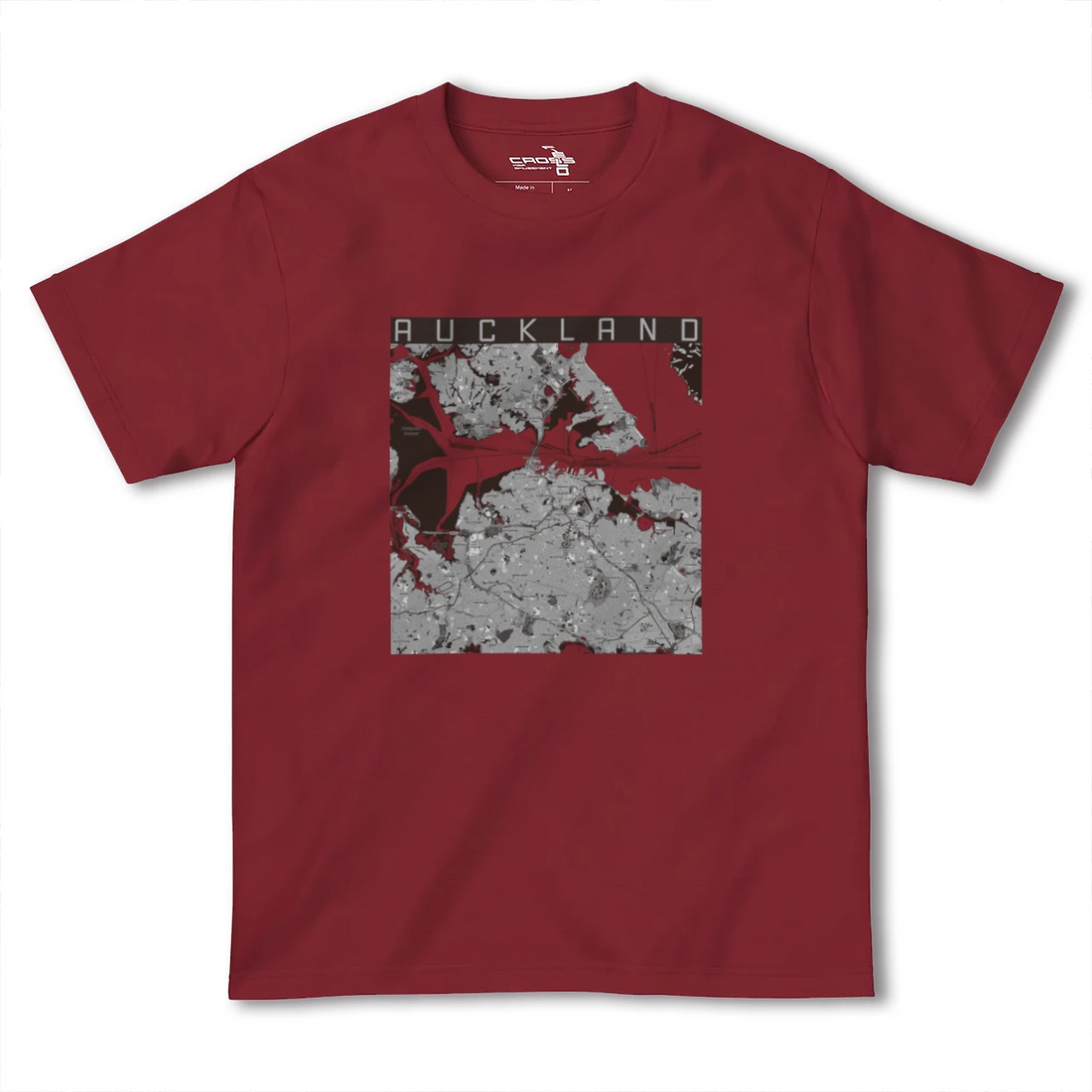 【オークランド(ニュージーランド)】地図柄ヘビーウェイトTシャツ