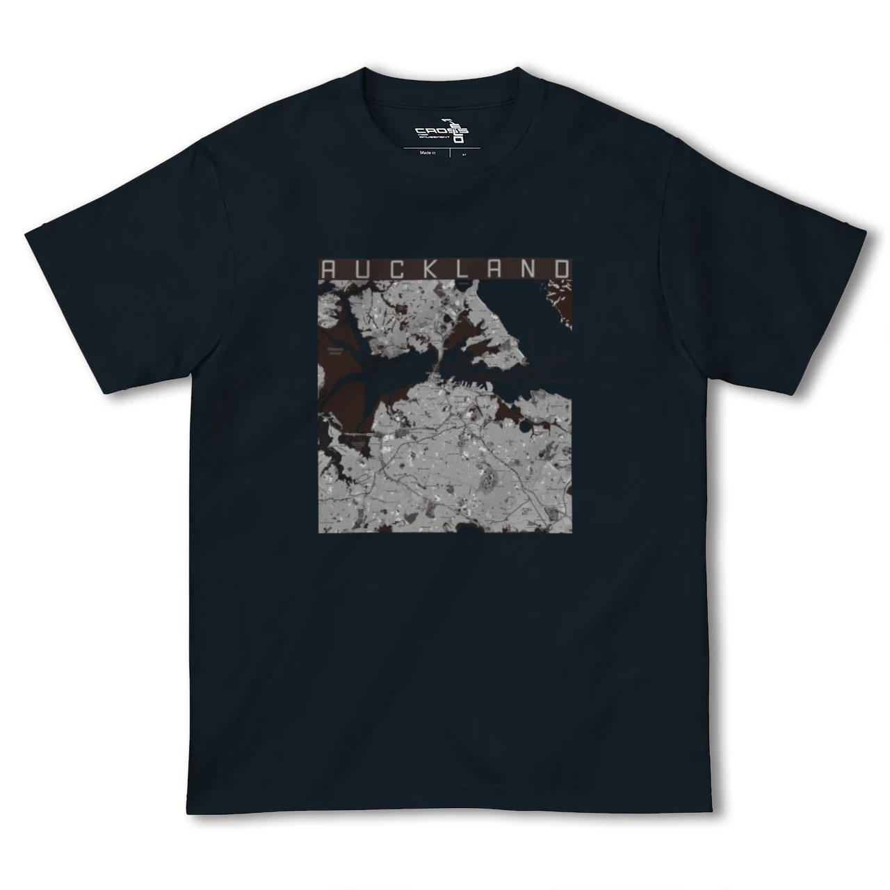 【オークランド(ニュージーランド)】地図柄ヘビーウェイトTシャツ