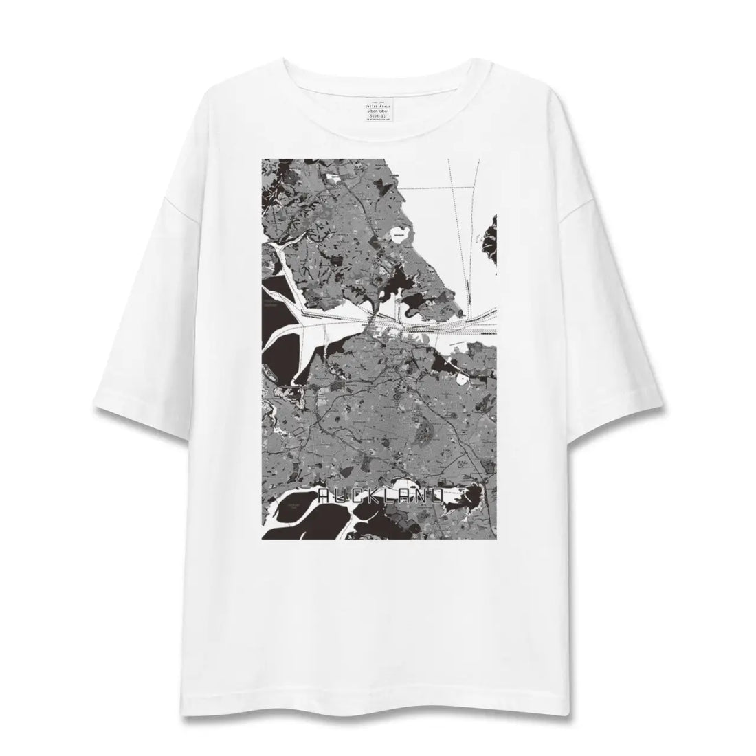 【オークランド(ニュージーランド)】地図柄ビッグシルエットTシャツ