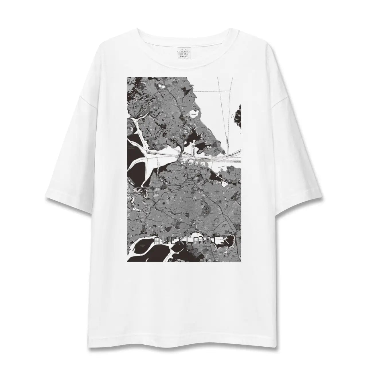 【オークランド(ニュージーランド)】地図柄ビッグシルエットTシャツ