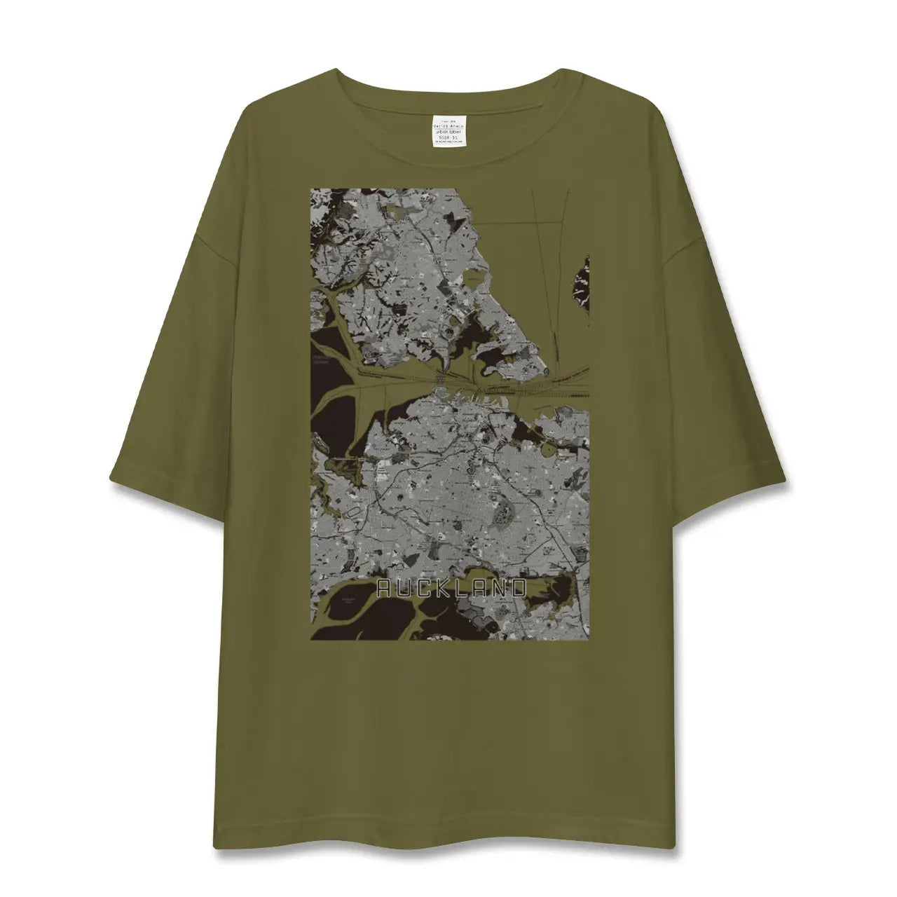 【オークランド(ニュージーランド)】地図柄ビッグシルエットTシャツ
