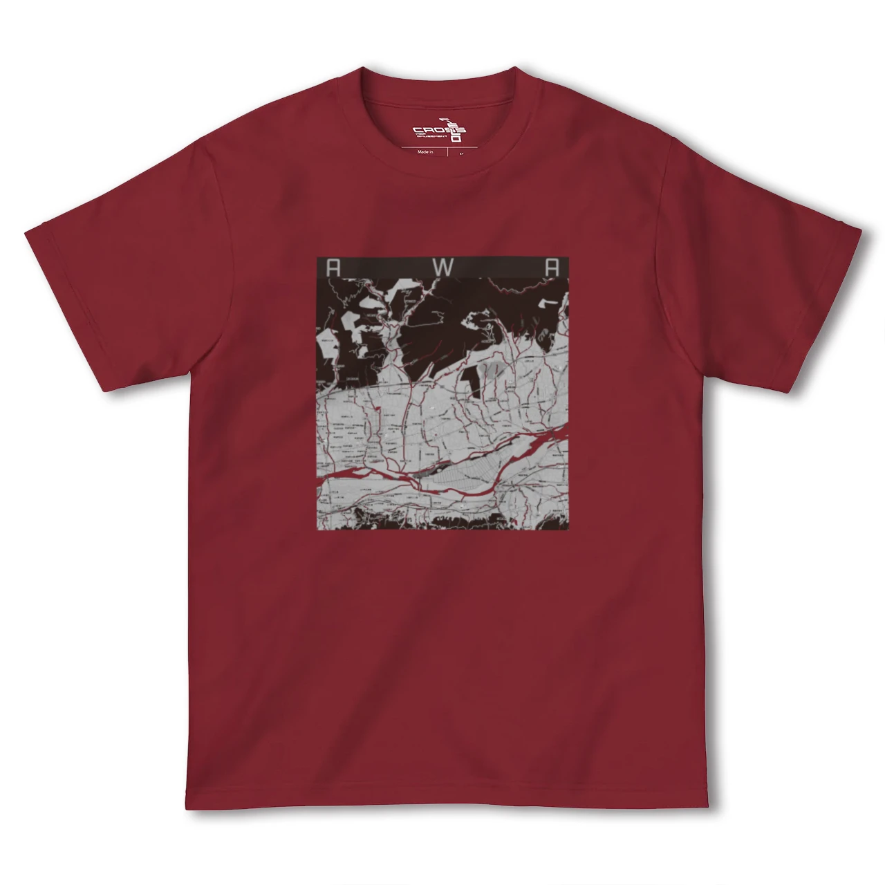 【阿波(徳島県)】地図柄ヘビーウェイトTシャツ