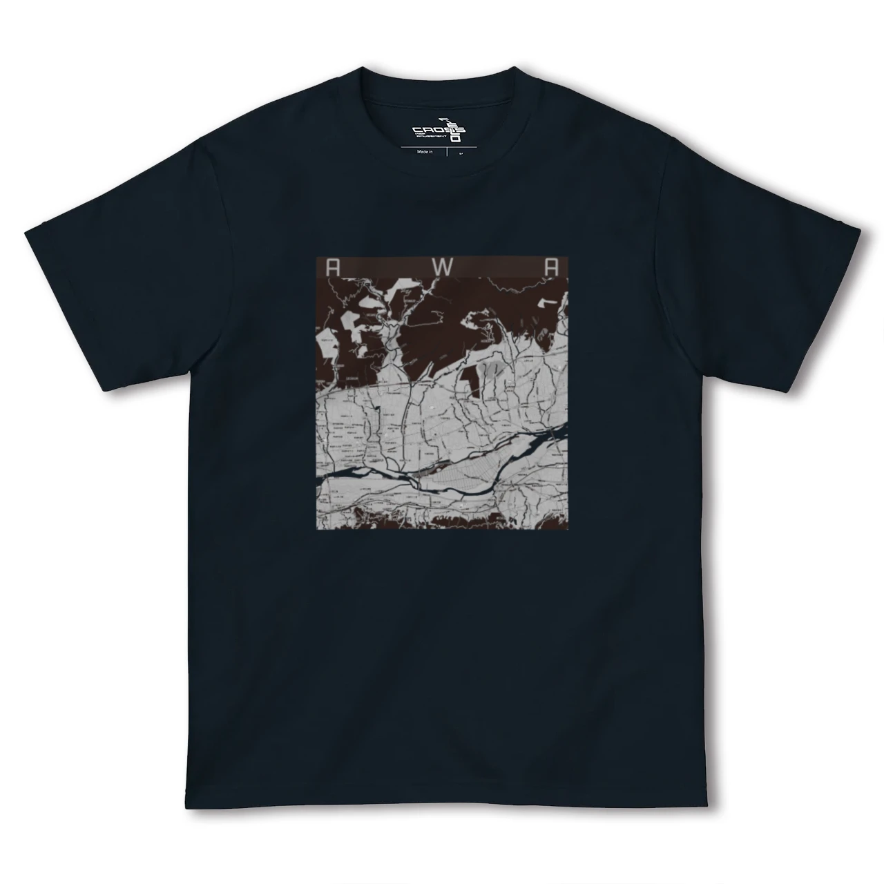 【阿波(徳島県)】地図柄ヘビーウェイトTシャツ