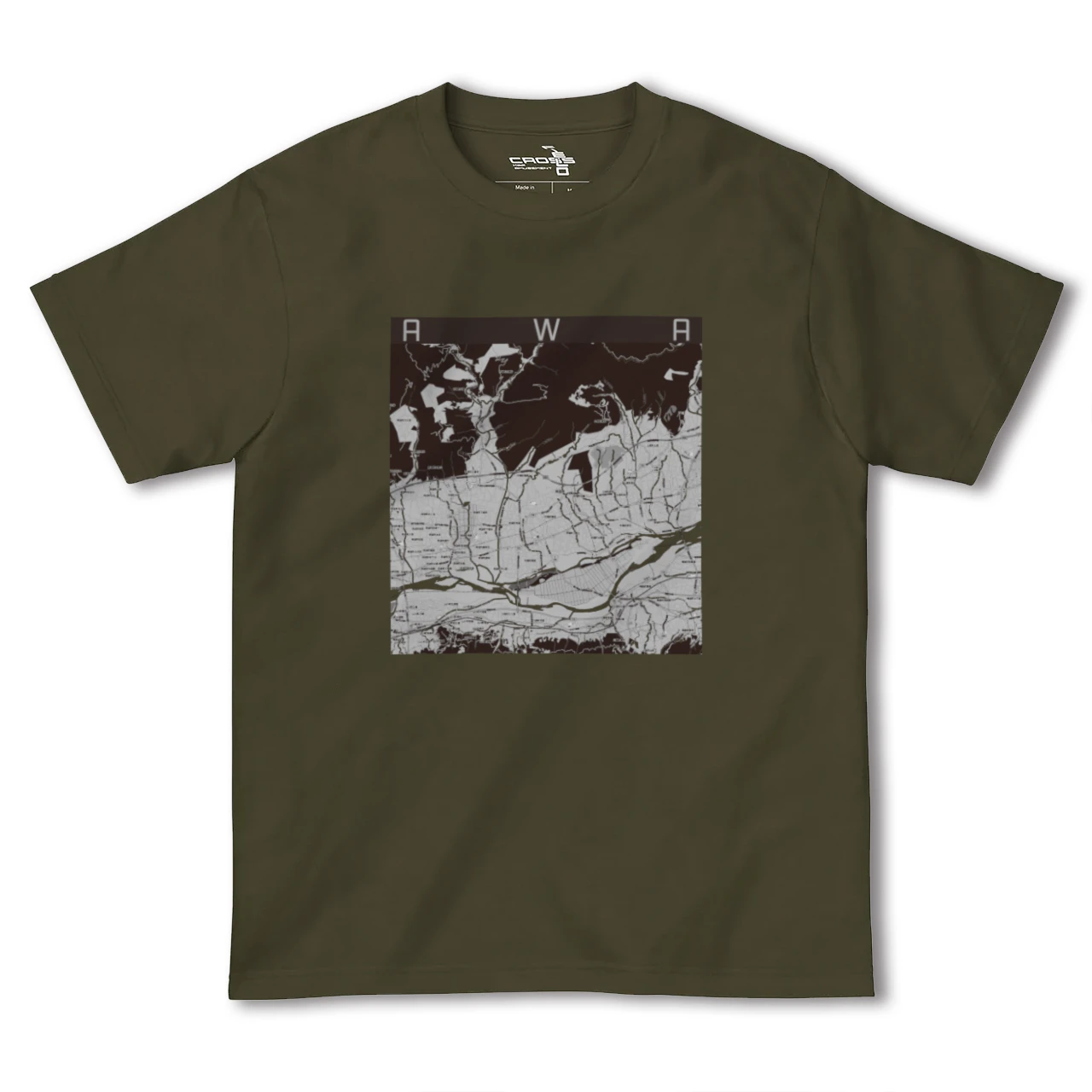 【阿波(徳島県)】地図柄ヘビーウェイトTシャツ