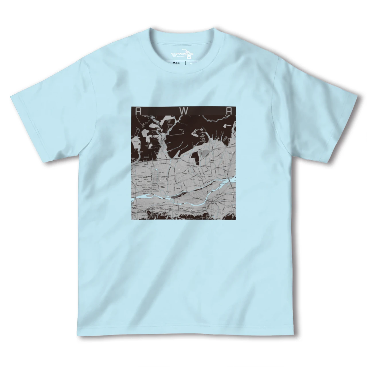 【阿波(徳島県)】地図柄ヘビーウェイトTシャツ
