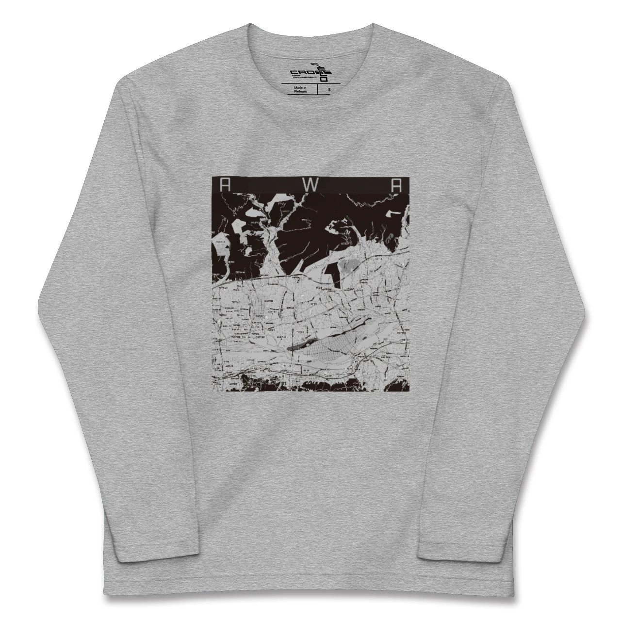 【阿波(徳島県)】地図柄ロングスリーブTシャツ