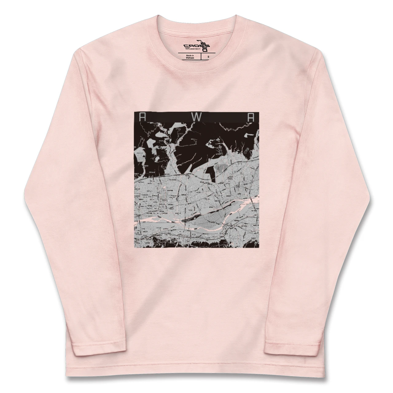 【阿波(徳島県)】地図柄ロングスリーブTシャツ