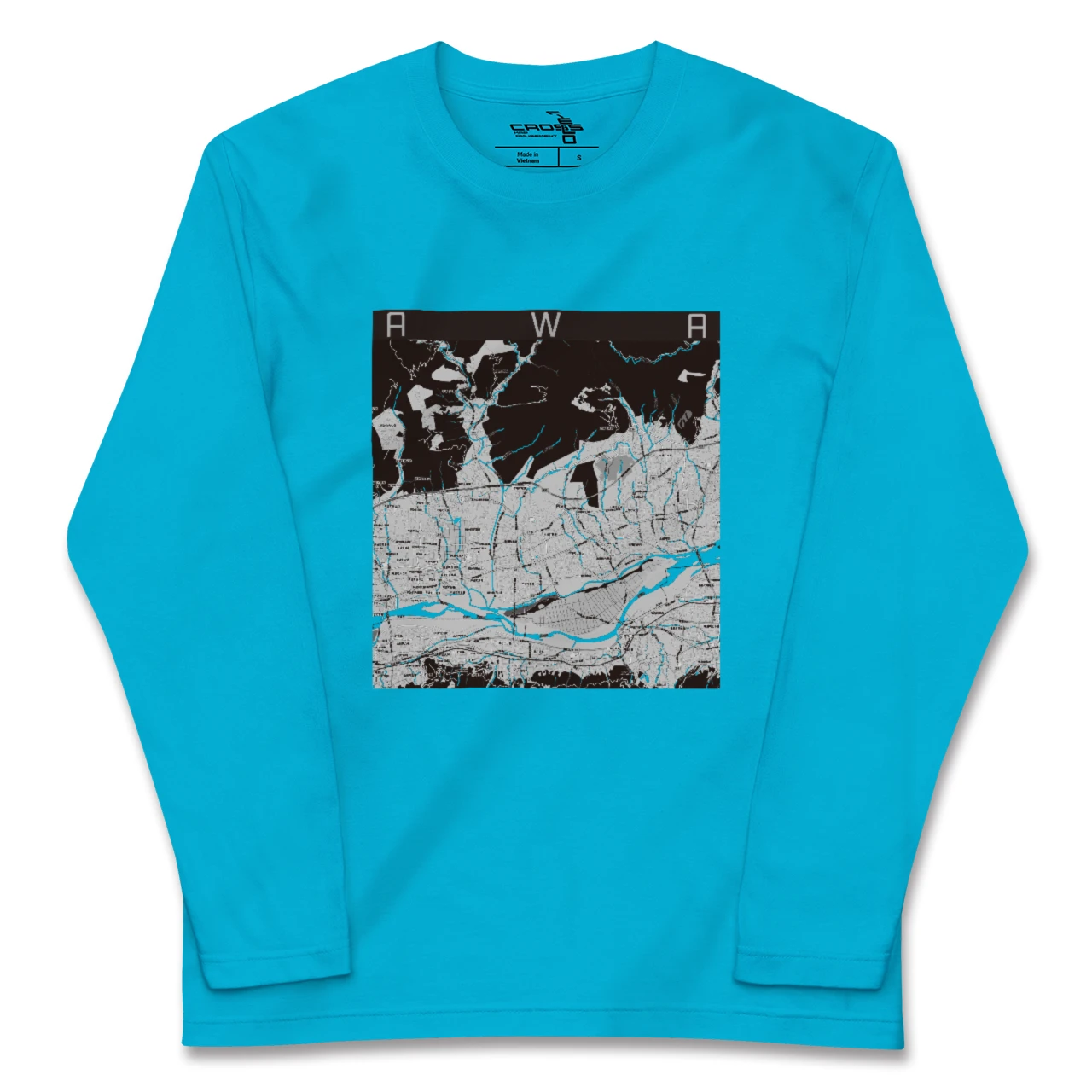【阿波(徳島県)】地図柄ロングスリーブTシャツ