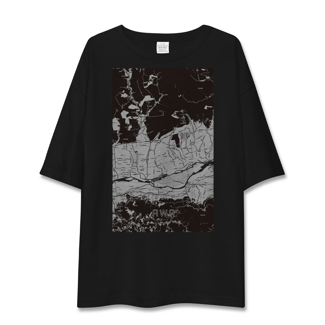 【阿波(徳島県)】地図柄ビッグシルエットTシャツ