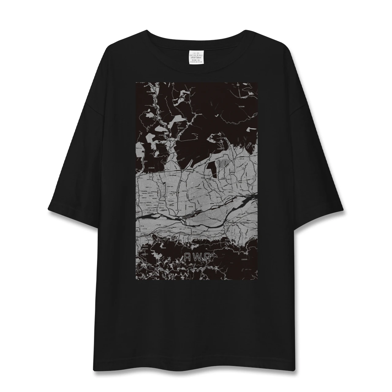 【阿波(徳島県)】地図柄ビッグシルエットTシャツ