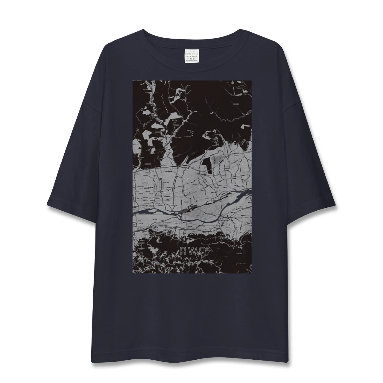 【阿波(徳島県)】地図柄ビッグシルエットTシャツ