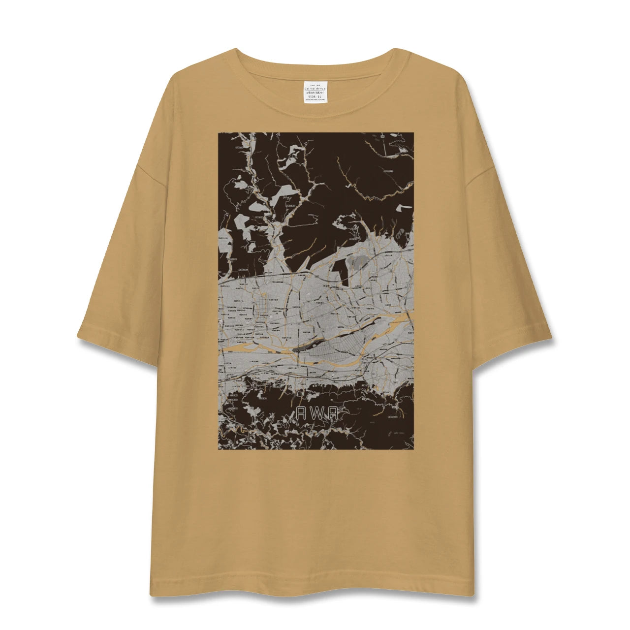 【阿波(徳島県)】地図柄ビッグシルエットTシャツ