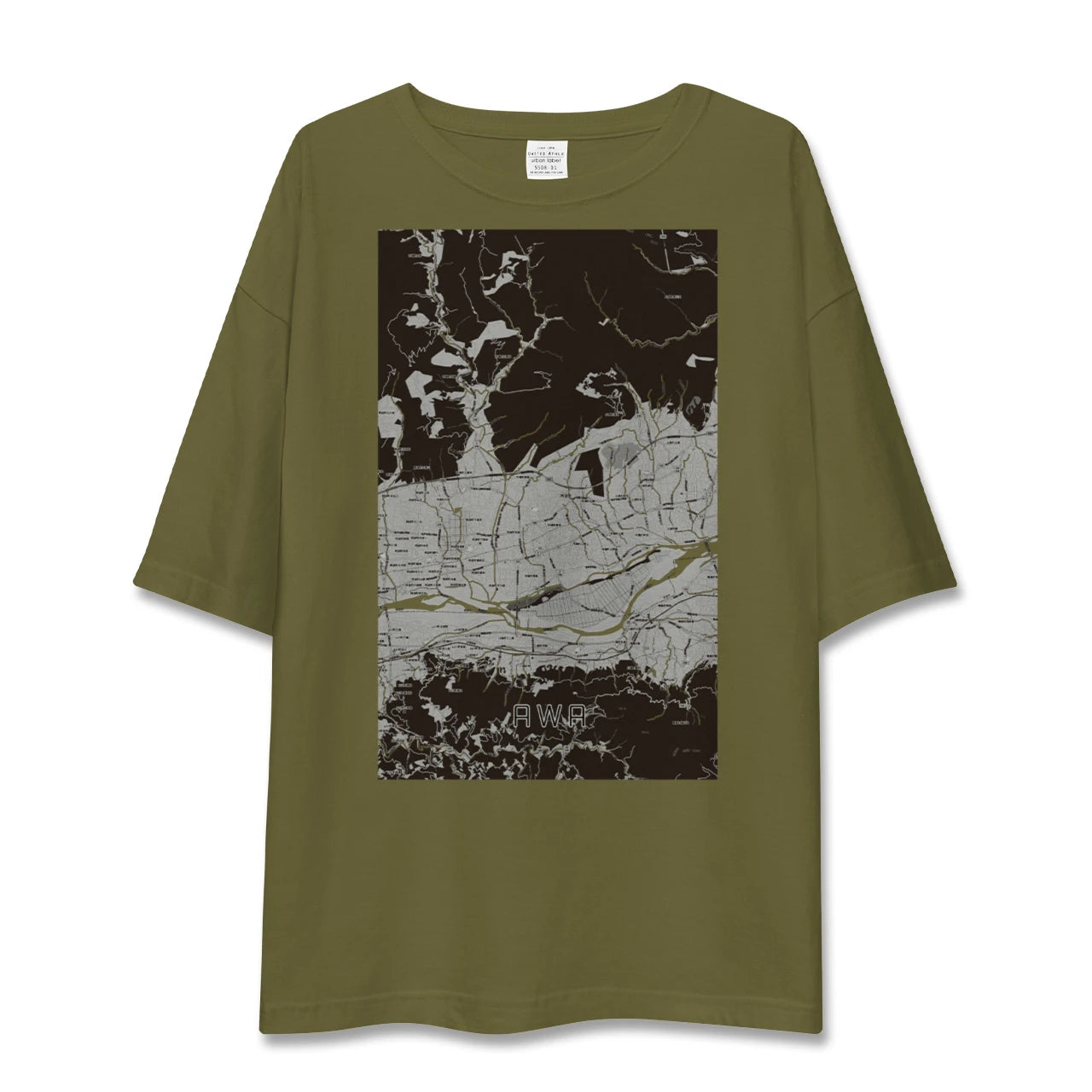 【阿波(徳島県)】地図柄ビッグシルエットTシャツ