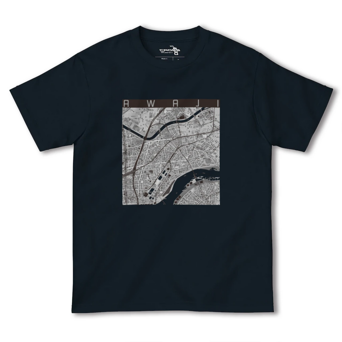 【淡路(大阪府)(大阪府)】地図柄ヘビーウェイトTシャツ