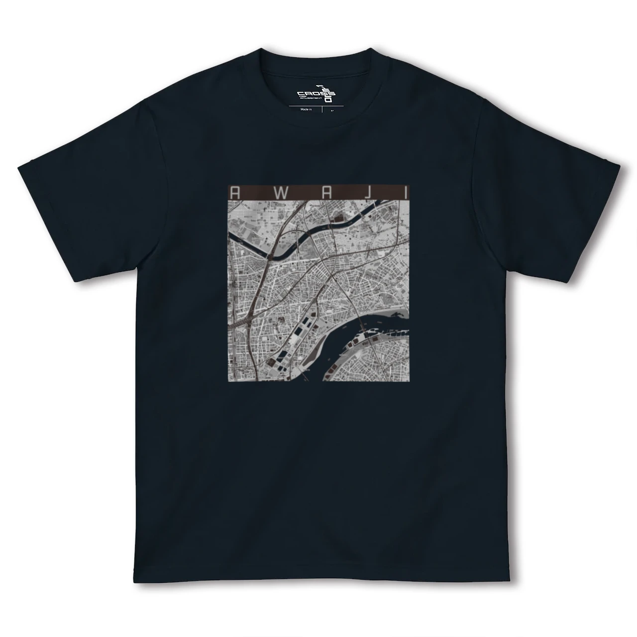 【淡路(大阪府)(大阪府)】地図柄ヘビーウェイトTシャツ