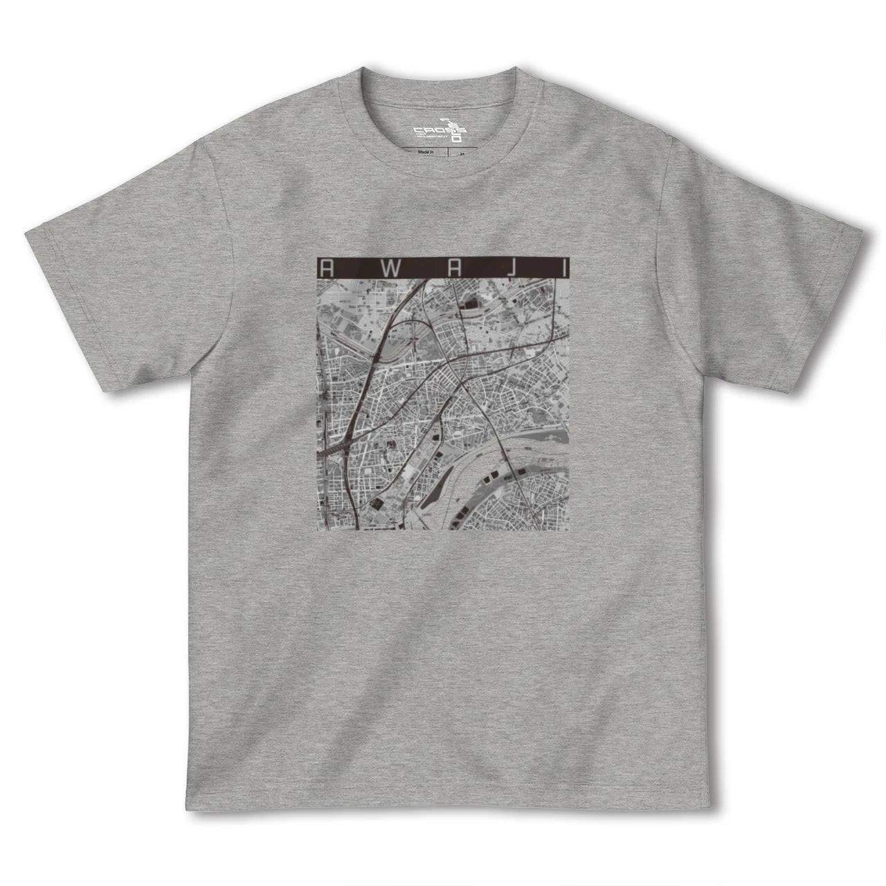 【淡路(大阪府)(大阪府)】地図柄ヘビーウェイトTシャツ