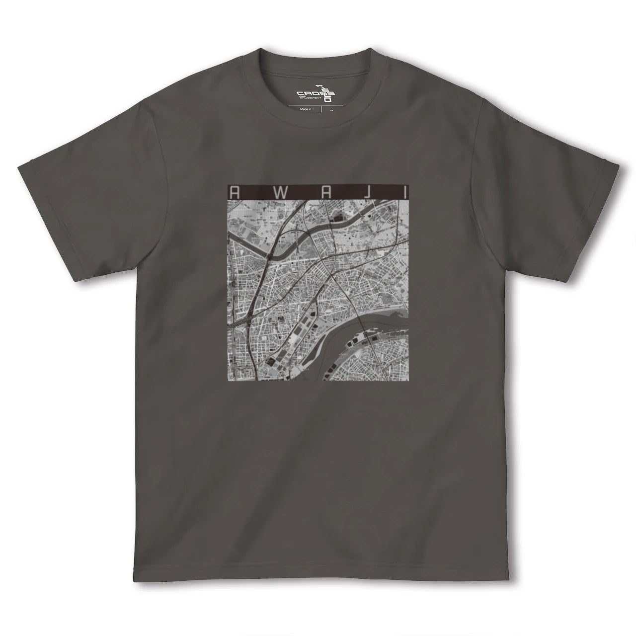 【淡路(大阪府)(大阪府)】地図柄ヘビーウェイトTシャツ