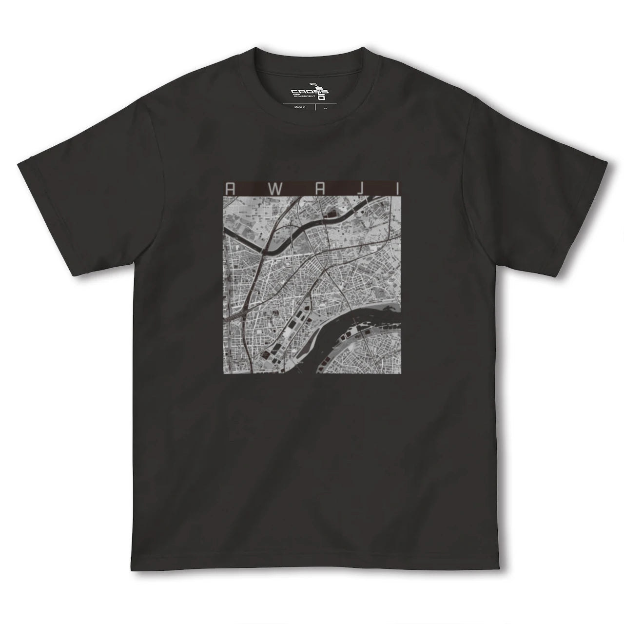 【淡路(大阪府)(大阪府)】地図柄ヘビーウェイトTシャツ