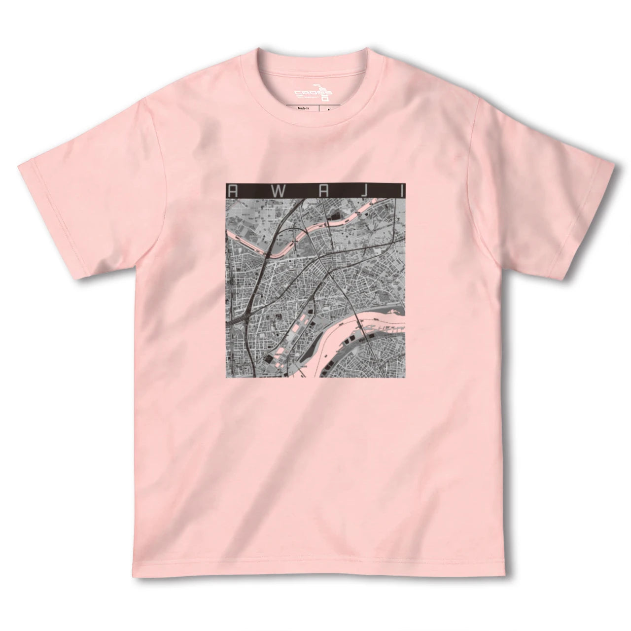 【淡路(大阪府)(大阪府)】地図柄ヘビーウェイトTシャツ