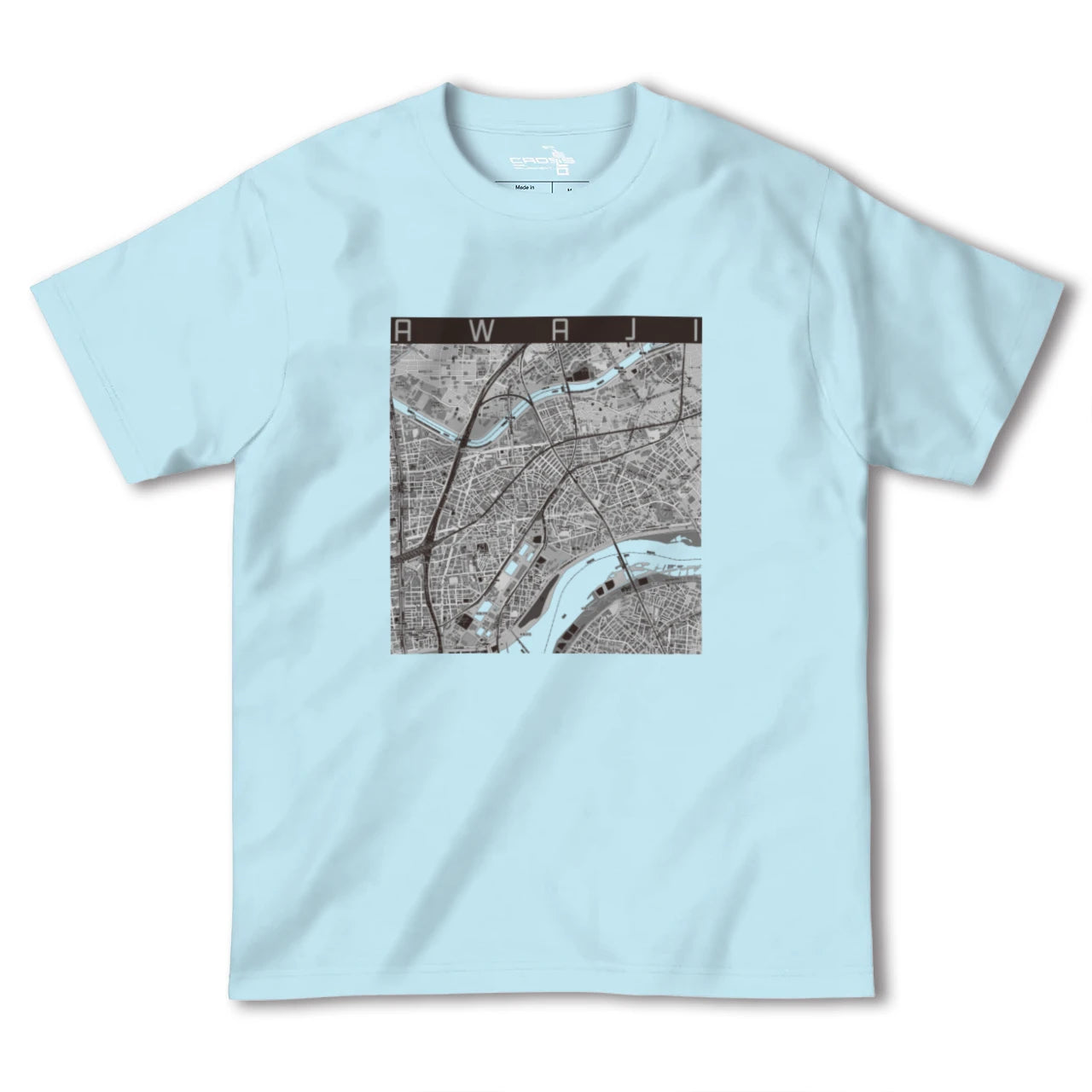 【淡路(大阪府)(大阪府)】地図柄ヘビーウェイトTシャツ
