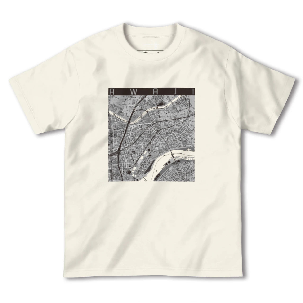 【淡路(大阪府)(大阪府)】地図柄ヘビーウェイトTシャツ