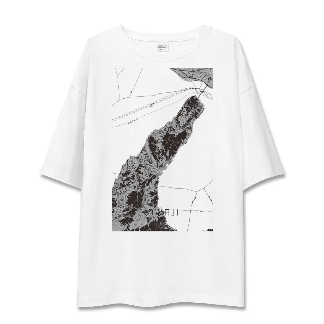 【淡路(兵庫県)】地図柄ビッグシルエットTシャツ