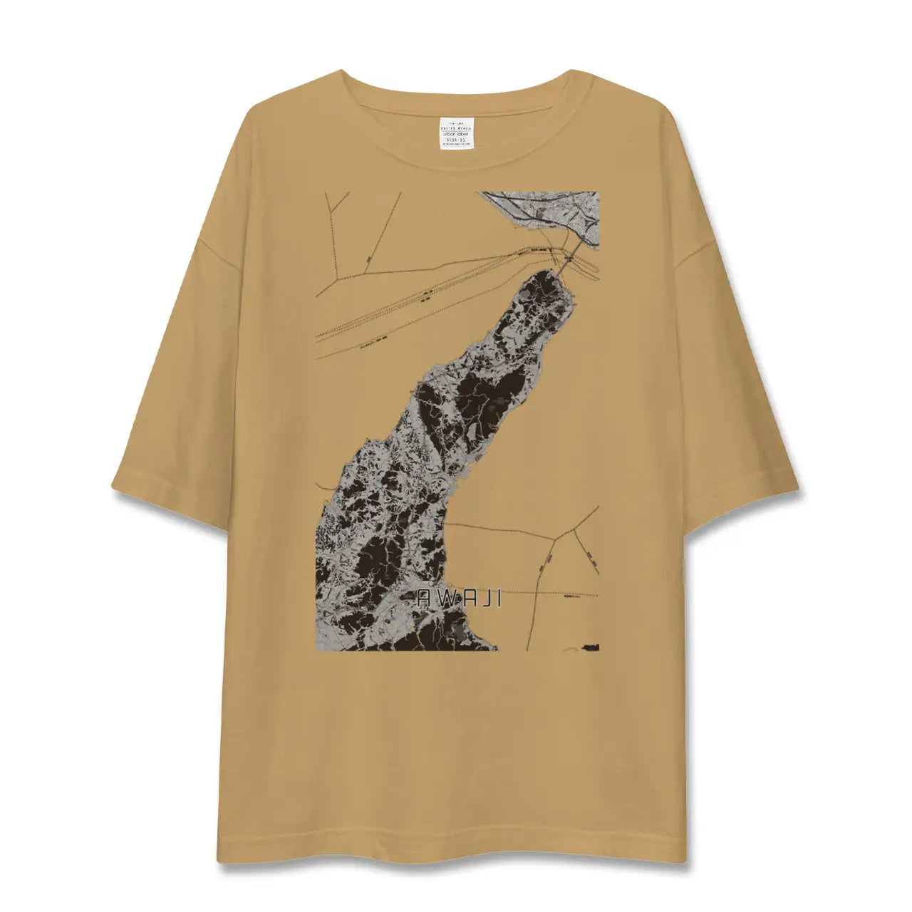 【淡路(兵庫県)】地図柄ビッグシルエットTシャツ