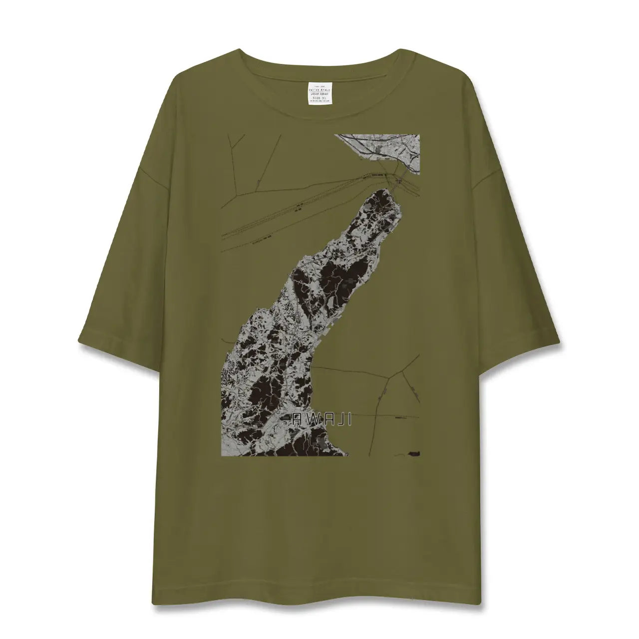 【淡路(兵庫県)】地図柄ビッグシルエットTシャツ