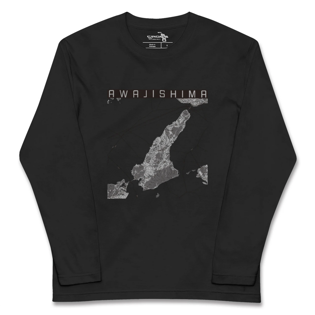 【淡路島2(兵庫県)】地図柄ロングスリーブTシャツ