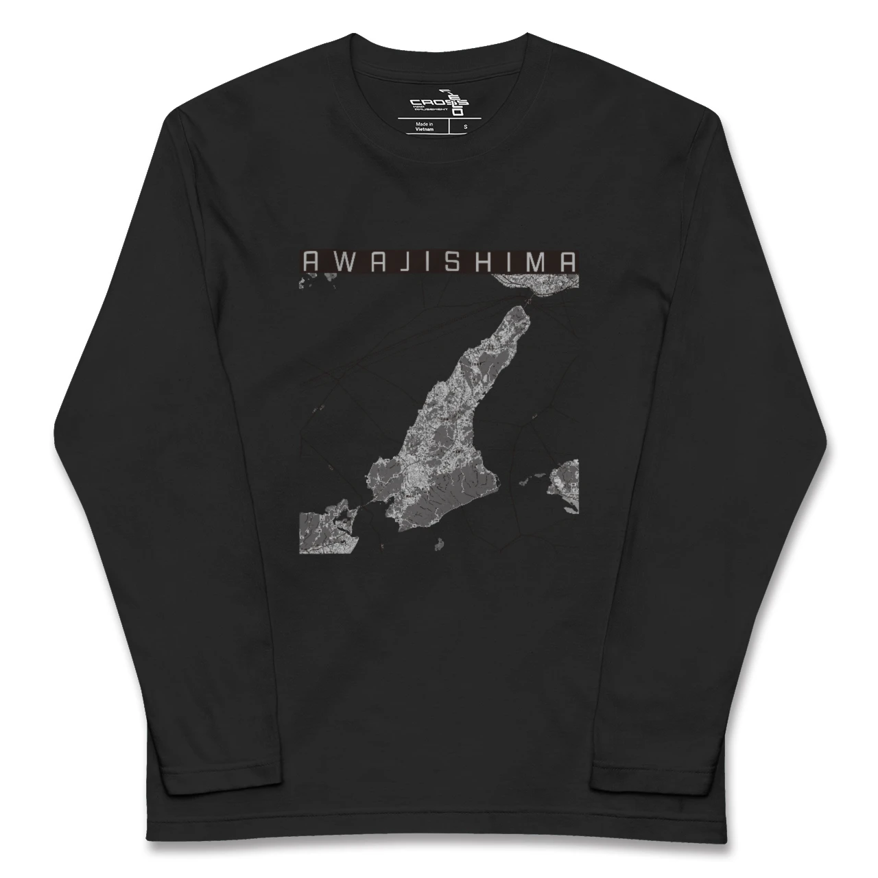 【淡路島2(兵庫県)】地図柄ロングスリーブTシャツ