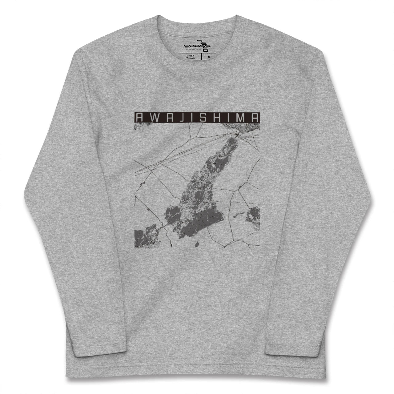 【淡路島2(兵庫県)】地図柄ロングスリーブTシャツ