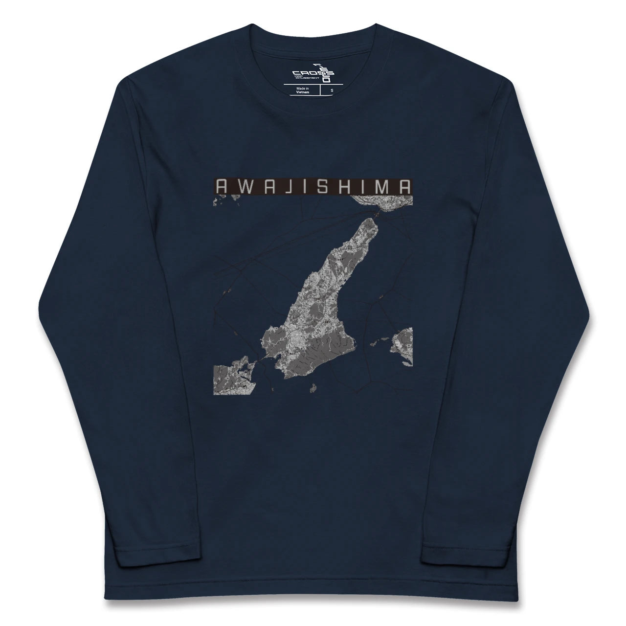 【淡路島2(兵庫県)】地図柄ロングスリーブTシャツ