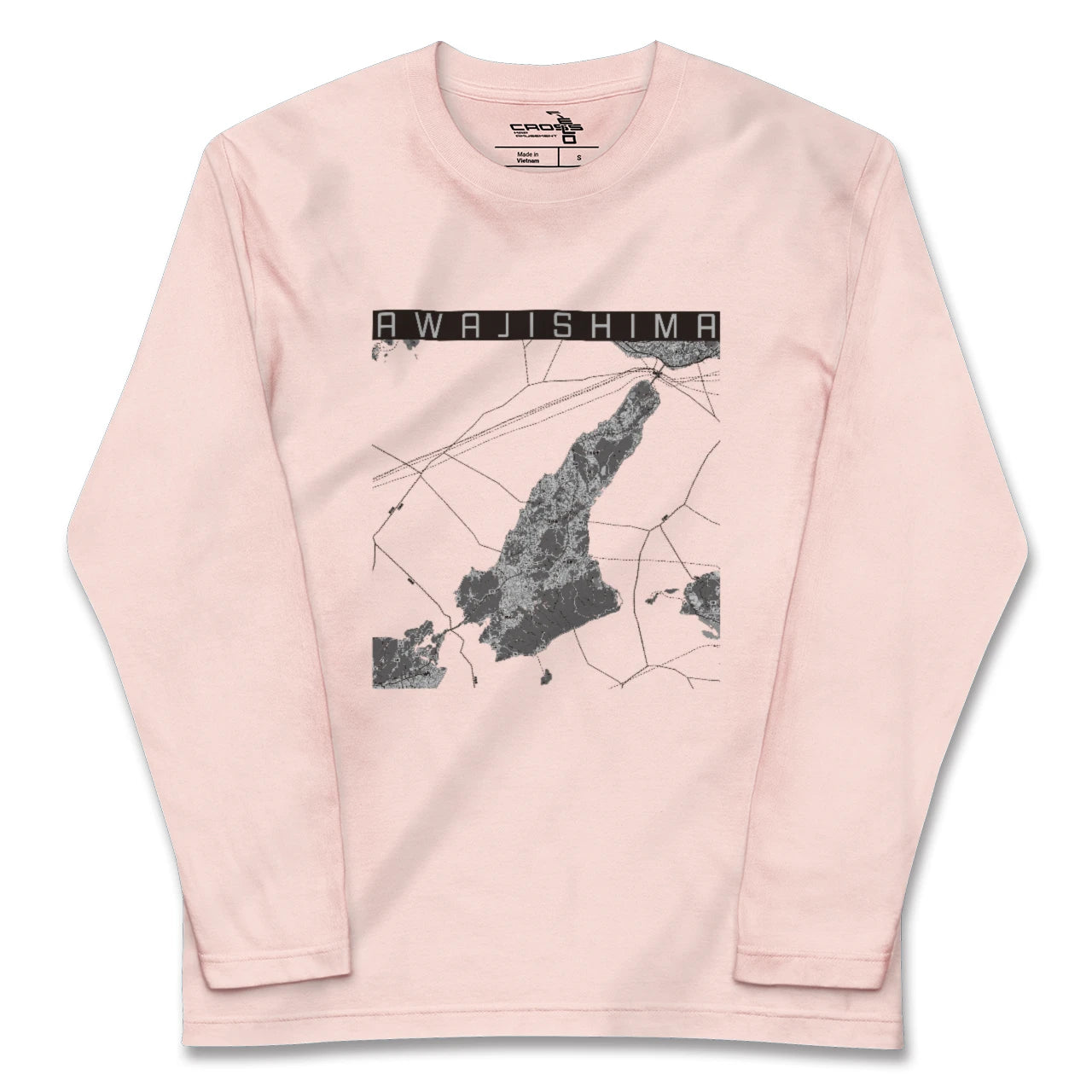 【淡路島2(兵庫県)】地図柄ロングスリーブTシャツ