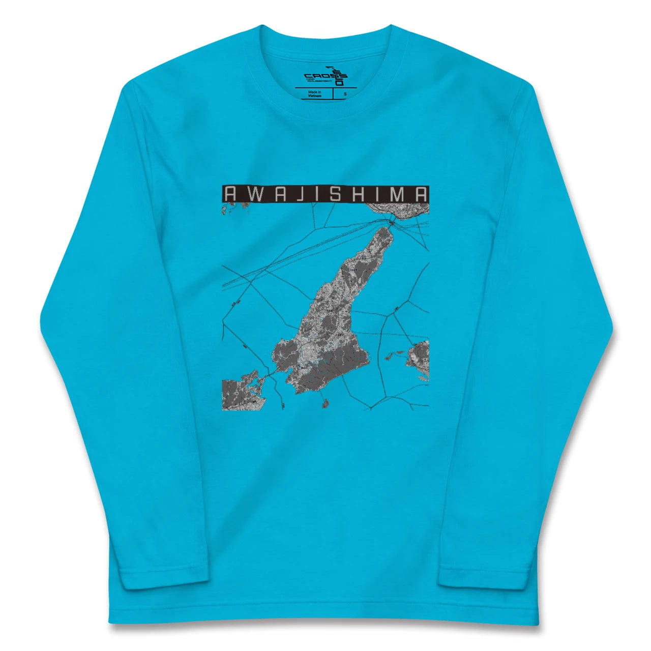 【淡路島2(兵庫県)】地図柄ロングスリーブTシャツ