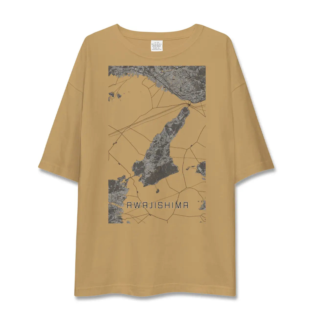 【淡路島2(兵庫県)】地図柄ビッグシルエットTシャツ