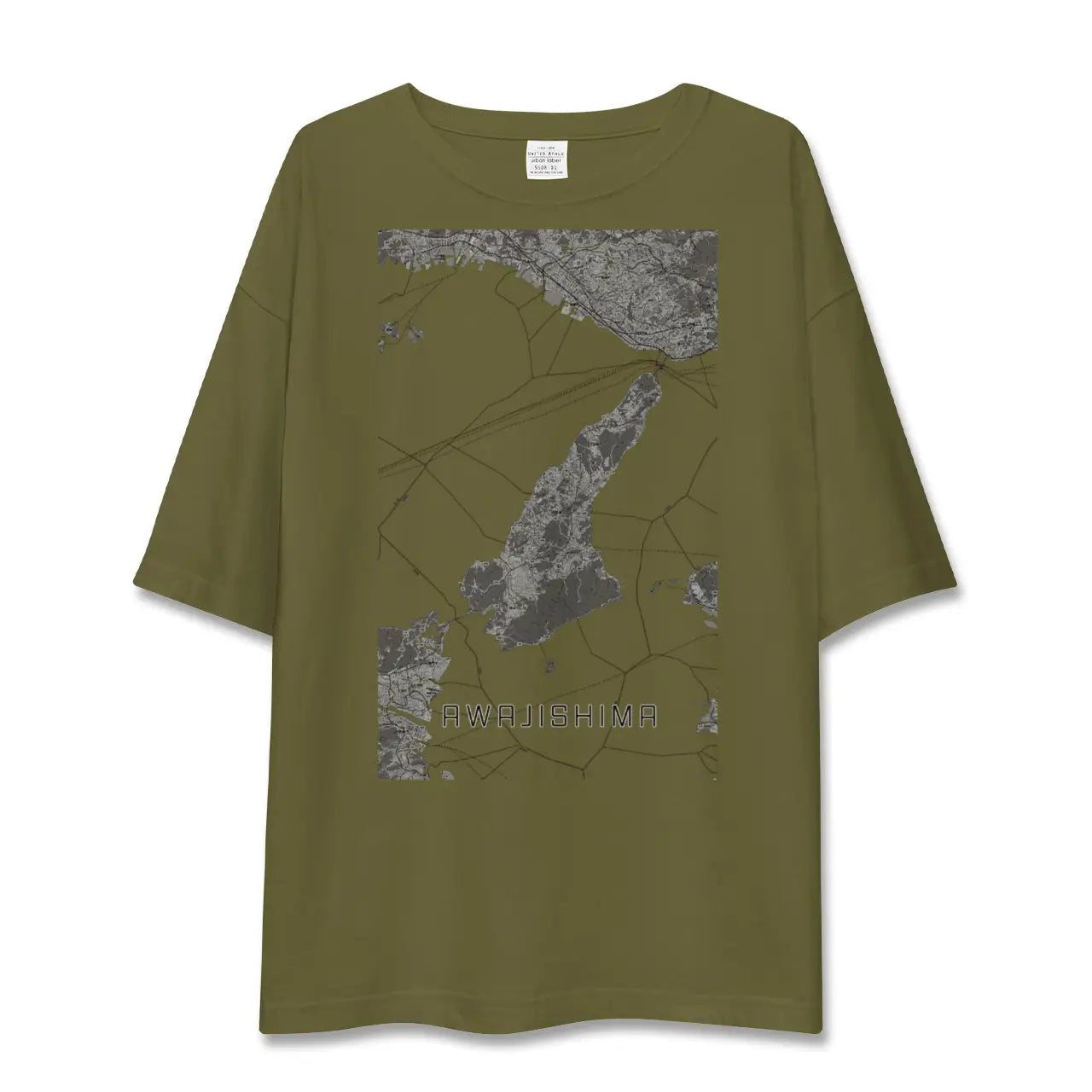 【淡路島2(兵庫県)】地図柄ビッグシルエットTシャツ
