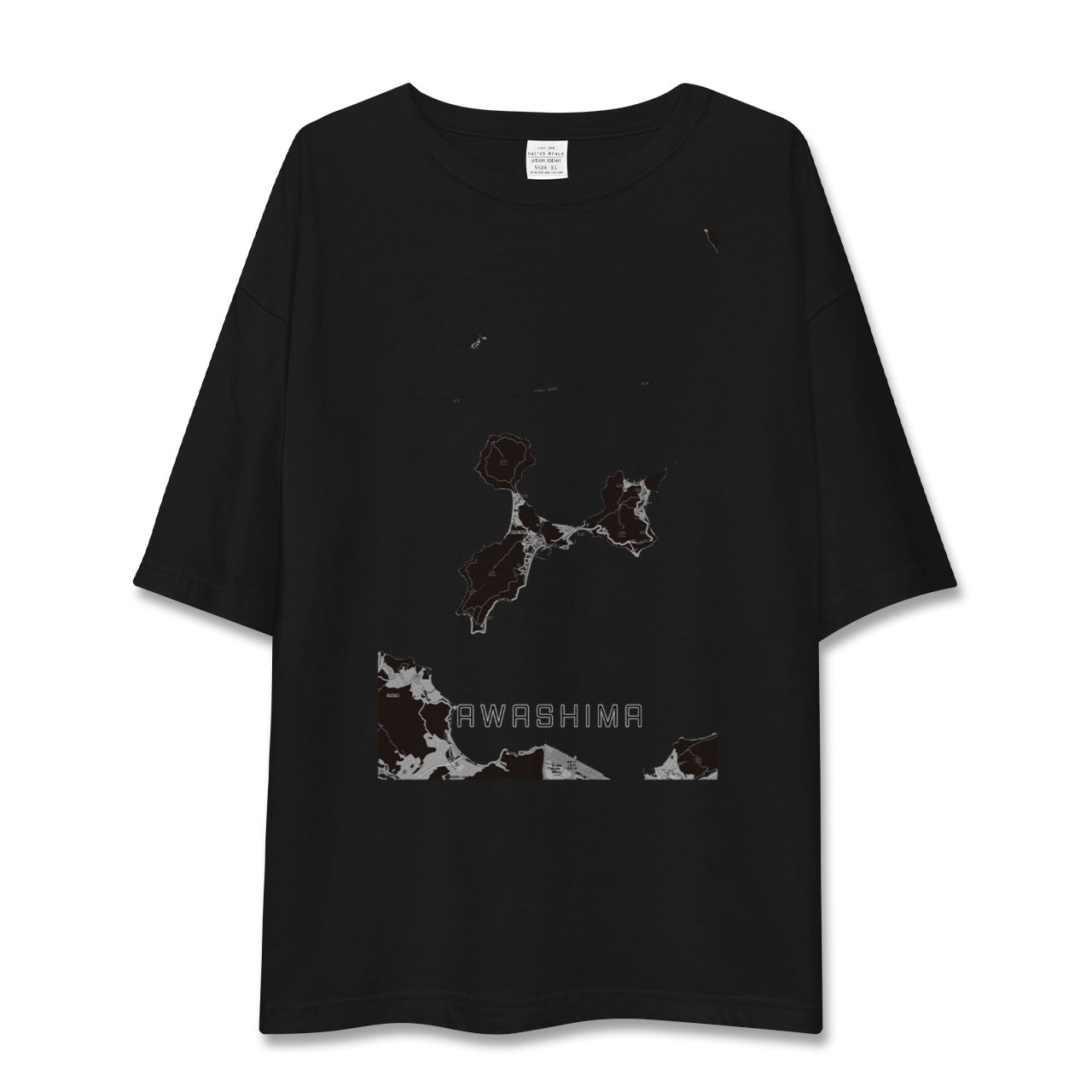 【粟島(香川県)】地図柄ビッグシルエットTシャツ