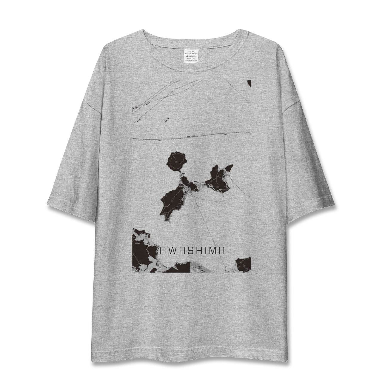 【粟島(香川県)】地図柄ビッグシルエットTシャツ
