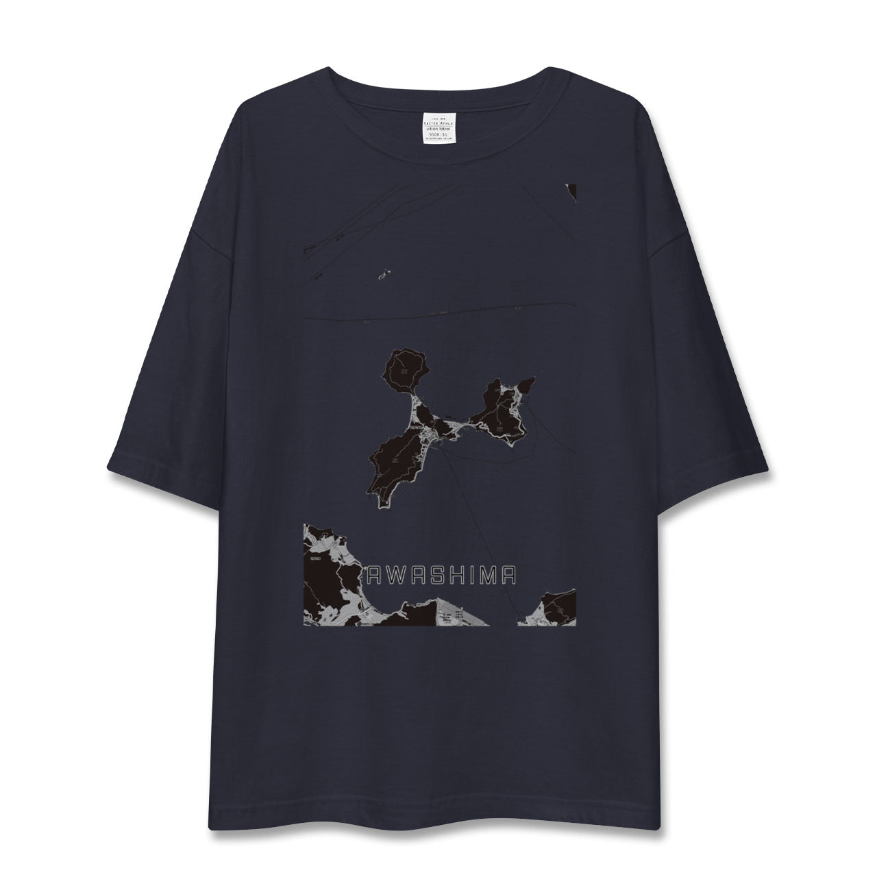 【粟島(香川県)】地図柄ビッグシルエットTシャツ