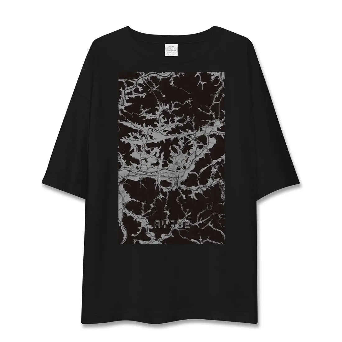 【綾部(京都府)】地図柄ビッグシルエットTシャツ