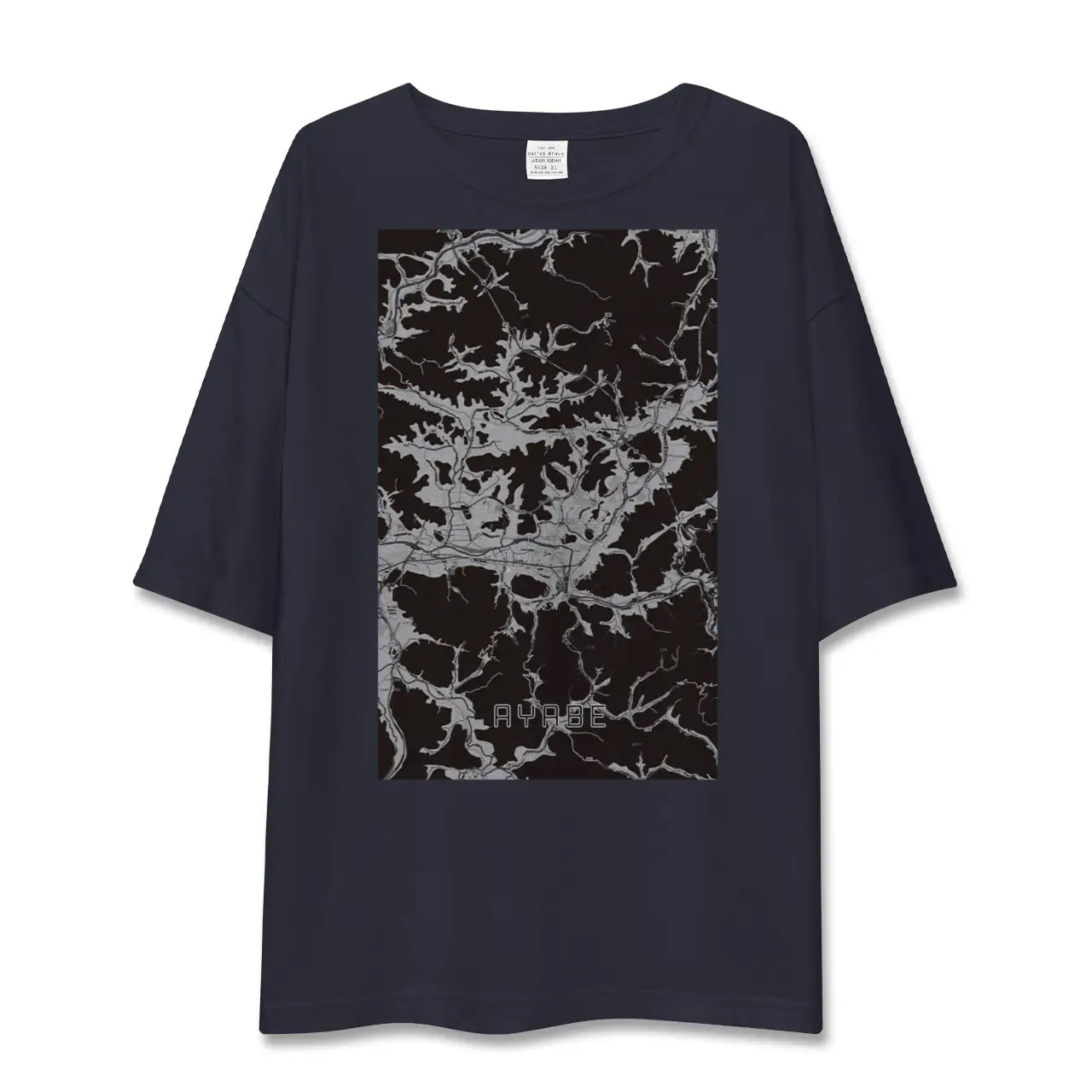 【綾部(京都府)】地図柄ビッグシルエットTシャツ