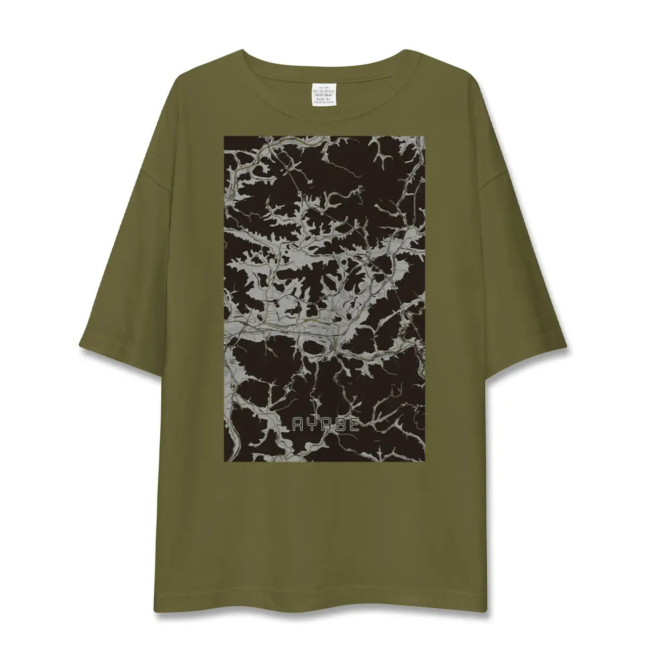 【綾部(京都府)】地図柄ビッグシルエットTシャツ