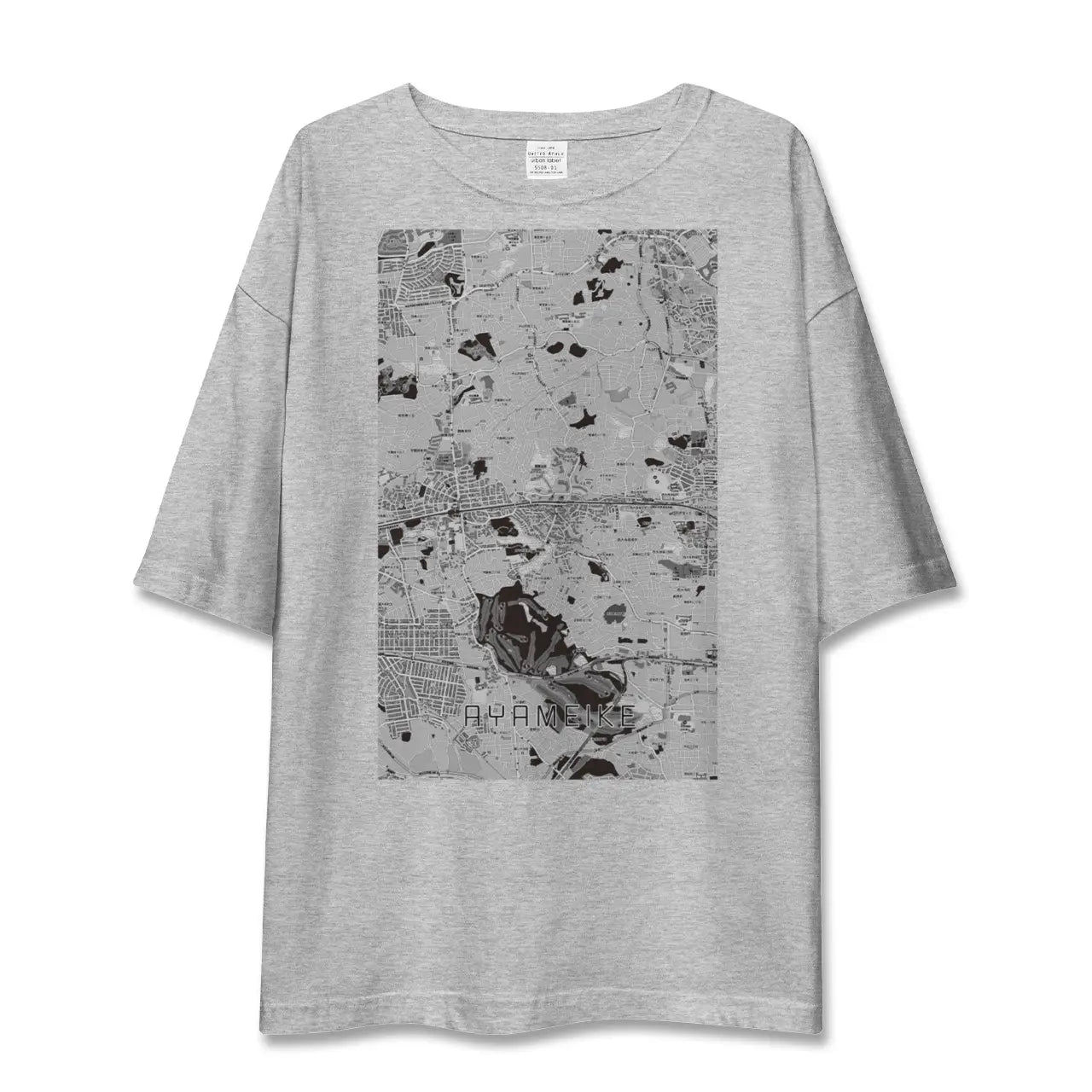 【菖蒲池(奈良県)】地図柄ビッグシルエットTシャツ