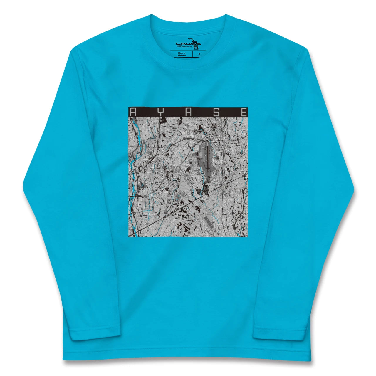 【綾瀬(神奈川県)】地図柄ロングスリーブTシャツ