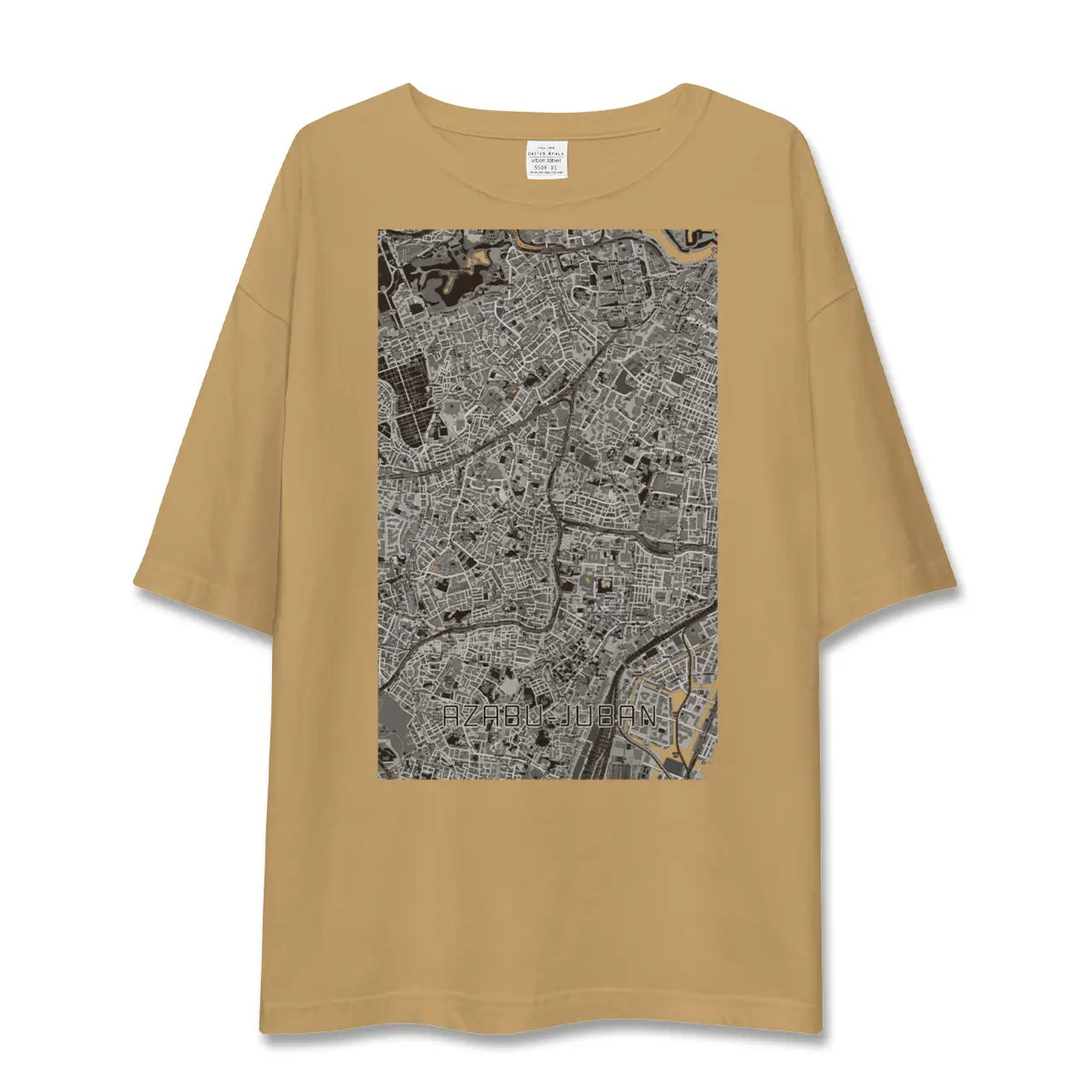 【麻布十番(東京都)】地図柄ビッグシルエットTシャツ