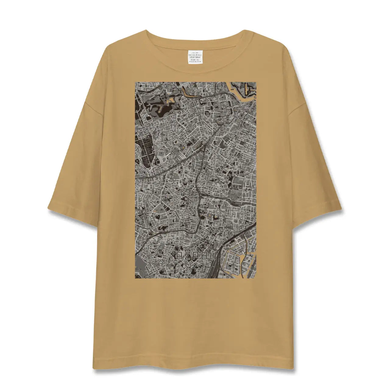 【麻布(東京都)】地図柄ビッグシルエットTシャツ