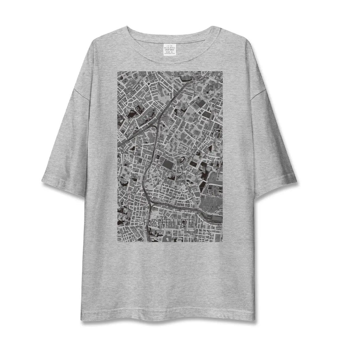 【麻布台(東京都)】地図柄ビッグシルエットTシャツ